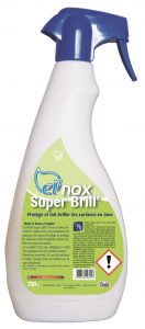 Elinox Super Brill Protège et fait briller les surfaces en inox.
