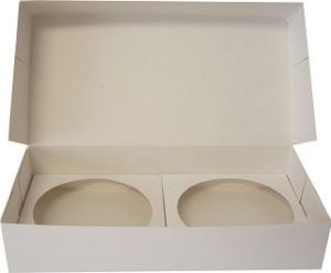 Boîtes blanches à coquilles Saint-Jacques - 2 coquilles