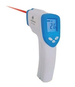 Thermomètre digital à Infrarouge mesure la température sans contact pour une hygiène parfaite.