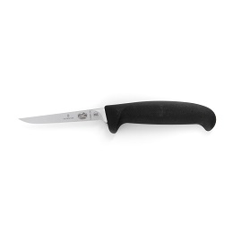 Couteau à volaille Victorinox, manche noir ergonomique antidérapant, lame en acier inoxydable . Fabrication Suisse
