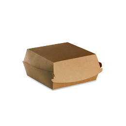 Boîte  carton burger kraft brun