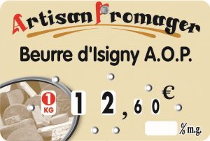 Étiquettes à roulettes crémerie & Fromagerie  "Marius"