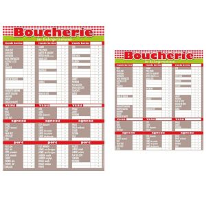 30 étiquettes De Prix Plastifiées Pour Boucherie - 8,3x11,3 Cm, Effaçables, Réutilisables, Recto Verso