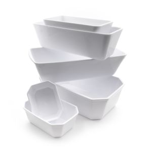 Terrine blanche rectangumaire  